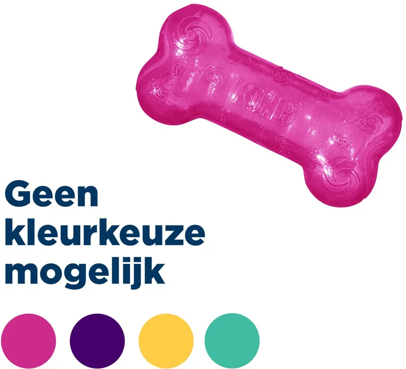 Hondenspeelgoed Kong squeeze crackle bone 15 x 7.5 x 4.5 cm de Flamingo en Willekeurig – photo produit