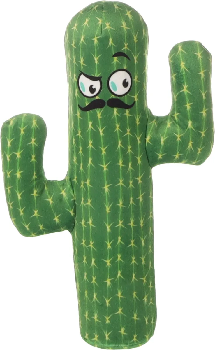 hondenspeelgoed Krukka Cactus – Pluche cactus met squeaker & krakeleffect – 30 cm hoog von Flamingo in Grün – Produktfoto