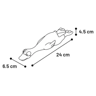 Hondenspeelgoed Latex anka - 24 x 6.5 x 4.5 cm by Flamingo in Yellow – product photo 3 of 3