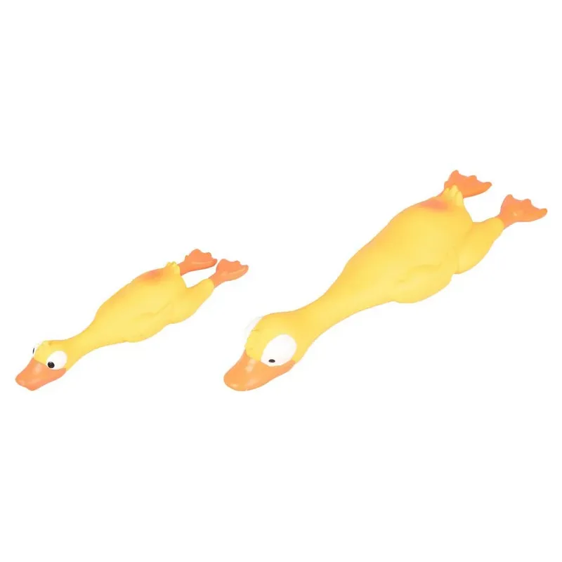 Hondenspeelgoed Latex anka - 24 x 6.5 x 4.5 cm by Flamingo in Yellow – product photo 2 of 3