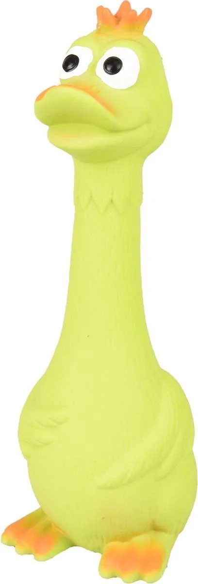 Hondenspeelgoed Latex Eend - 8 x 6.5 x 21 cm by Flamingo in Yellow – product photo