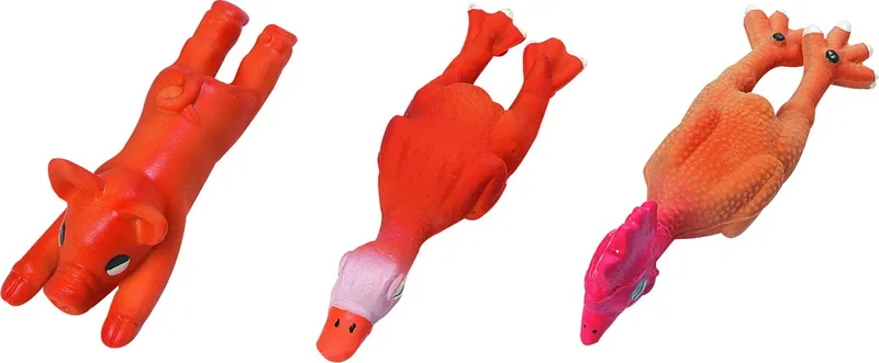 Hondenspeelgoed Latex Klein Dier - 13 x 4 x 4 cm de Flamingo en Willekeurig – photo produit
