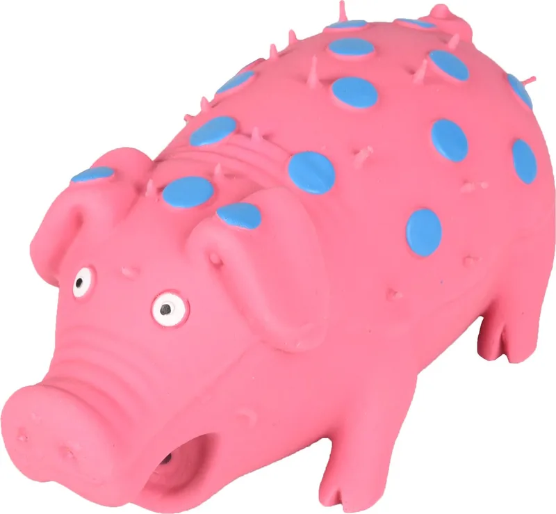 Hondenspeelgoed Latex Varken Stip - 18 x 8 x 8 cm by Flamingo in Pink – product photo 1 of 2