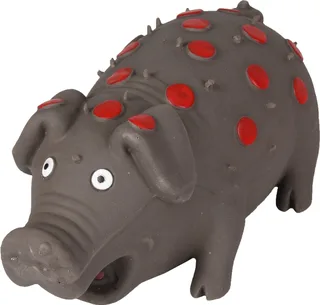 Hondenspeelgoed Latex Varken Stip - 18 x 8 x 8 cm von Flamingo in Schwarz – Produktfoto 1 von 2