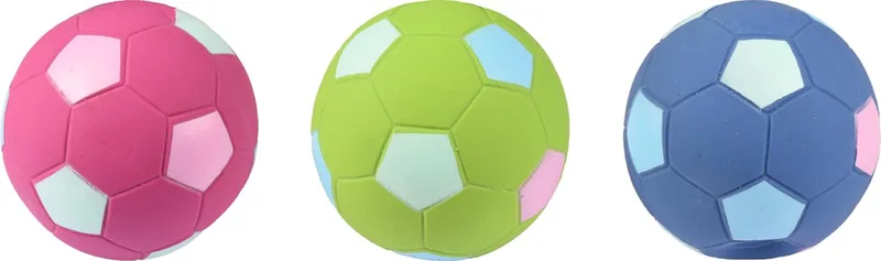 Hondenspeelgoed Latex Voetbal - Roze/Groen/Blauw de Flamingo en Rose – photo produit 1 sur 6