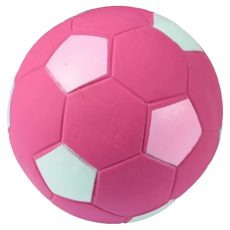 Hondenspeelgoed Latex Voetbal - Roze/Groen/Blauw de Flamingo en Rose – photo produit 3 sur 6