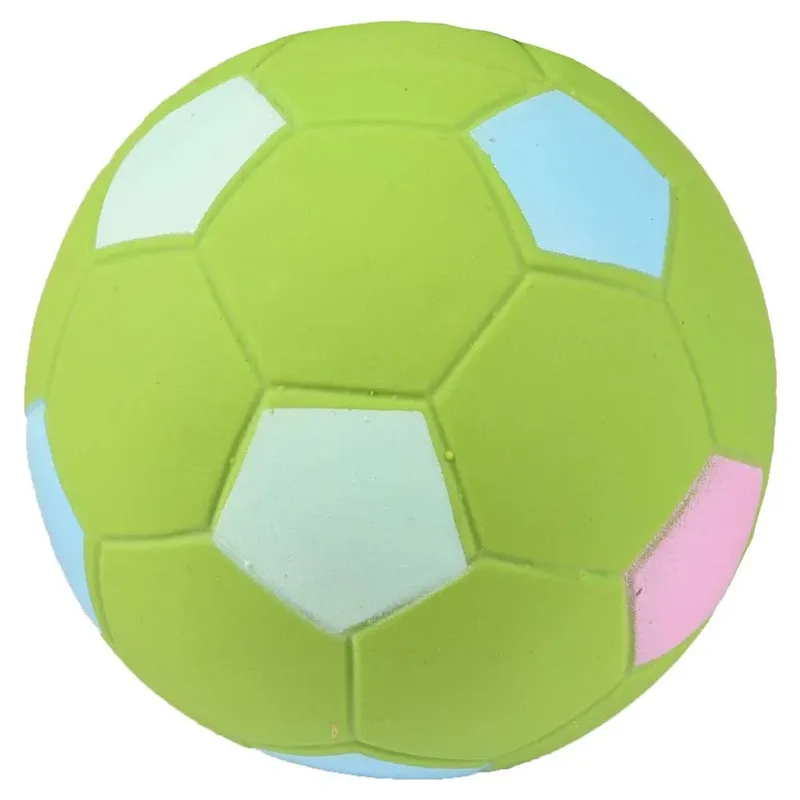 Hondenspeelgoed Latex Voetbal - Roze/Groen/Blauw de Flamingo en Rose – photo produit 4 sur 6