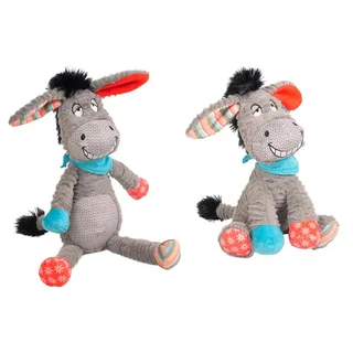 hondenspeelgoed – Molly Ezel 34cm – pluche knuffel met squeaker – zacht hondenspeeltje voor binnen von Flamingo in Grau – Produktfoto 2 von 2