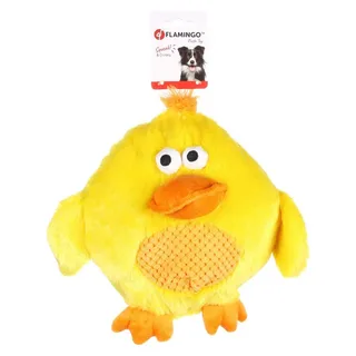 Hondenspeelgoed NANDO Eend - Pluche - 29 x 28 cm de Flamingo en Jaune – photo produit 2 sur 3