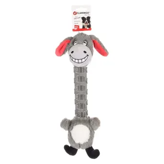 Hondenspeelgoed NECKI Ezel - Pluche - 41 x 18.5 cm by Flamingo in Grey – product photo 2 of 3