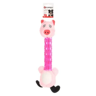 Hondenspeelgoed NECKI Varken - Pluche - Roze - 38 x 15 cm de Flamingo en Lichtroze – photo produit 2 sur 2