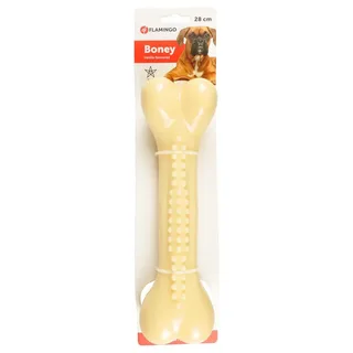 Hondenspeelgoed Nylon Boney Been Vanille - 19.5 x 5.5 x 5 cm von Flamingo in Creme – Produktfoto 2 von 2