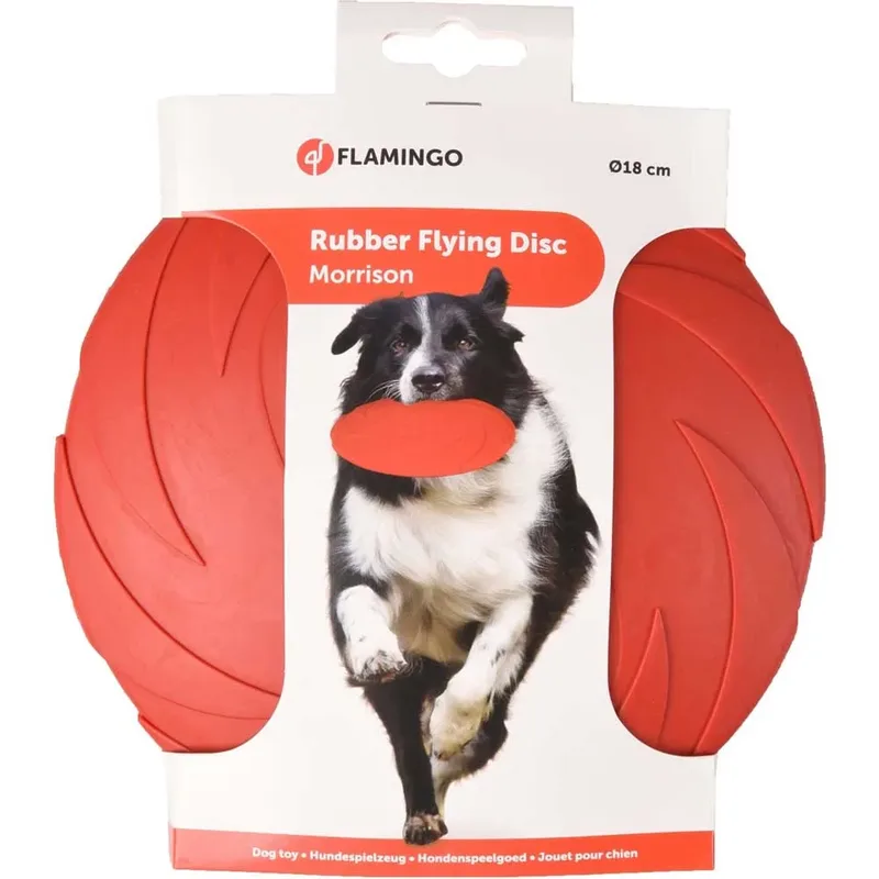 Hondenspeelgoed Rubber Morrison Frisbee - 18 x 18 x 2.5 cm by Flamingo in Blue – product photo 4 of 5