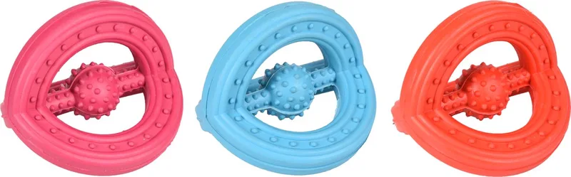 Jouet Pour Chien Ruffus Tri-ring Rubber Assorti de Flamingo en Bleu – photo produit