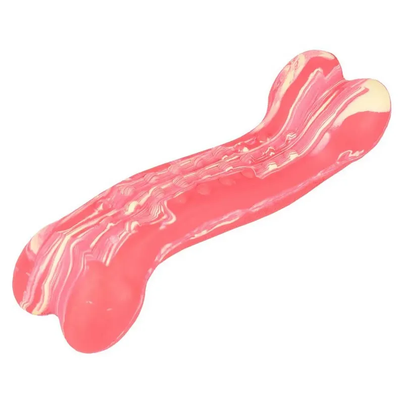 Hondenspeelgoed Saveo gebogen been - 10.5 x 3.5 x 2.5 cm by Flamingo in Pink – product photo 2 of 6