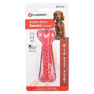 Hondenspeelgoed Saveo gebogen been - 10.5 x 3.5 x 2.5 cm by Flamingo in Pink – product photo 4 of 6