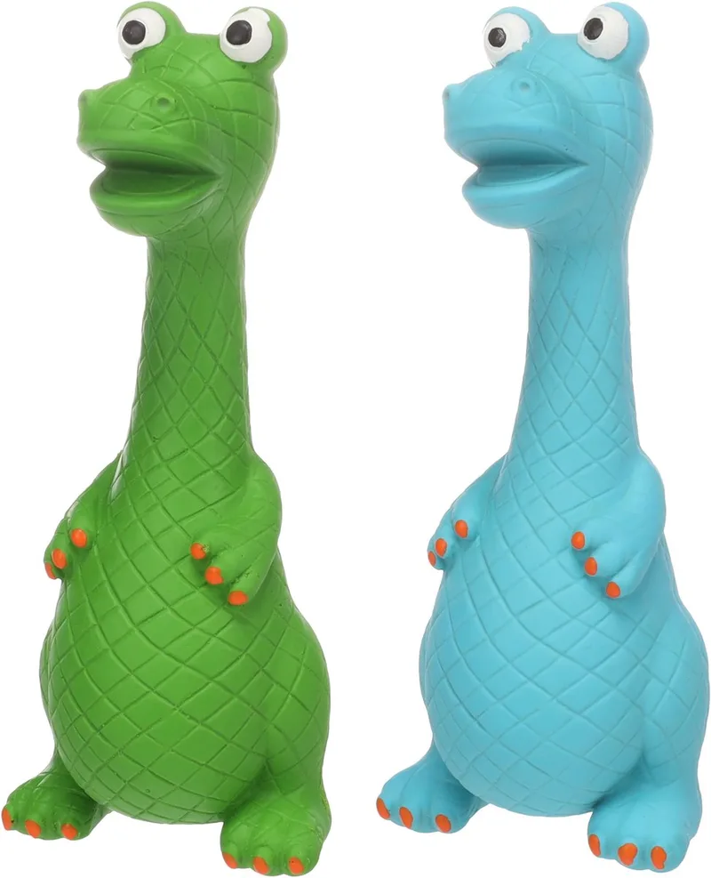 Hondenspeelgoed - Speelgoed Dinda Dinosaurus Meerdere kleuren - 8,1 x 9,5 x 20cm - 1st de Flamingo – photo produit
