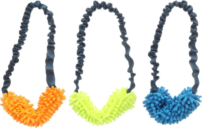 Hondenspeelgoed - Speelgoed Fauxtra Ring Bungee Chenille Meerdere kleuren - 25 x 25 x 7cm - 1st by Flamingo – product photo