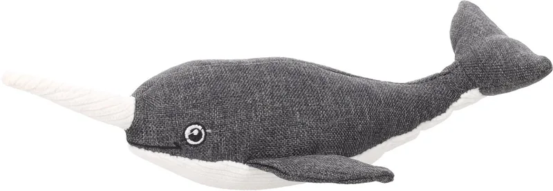 Hondenspeelgoed - Speelgoed Flipper Narwal Grijs - 26 x 15 x 7cm - 1st von Flamingo – Produktfoto