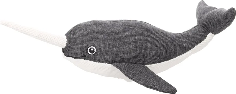 Hondenspeelgoed - Speelgoed Flipper Narwal Grijs - 41 x 22 x 10cm - 1st von Flamingo – Produktfoto