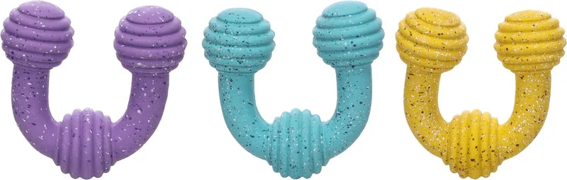 Hondenspeelgoed - Speelgoed Freckles U-Ring Meerdere kleuren - 14,3 x 5,2 x 13cm - 1st by Flamingo – product photo