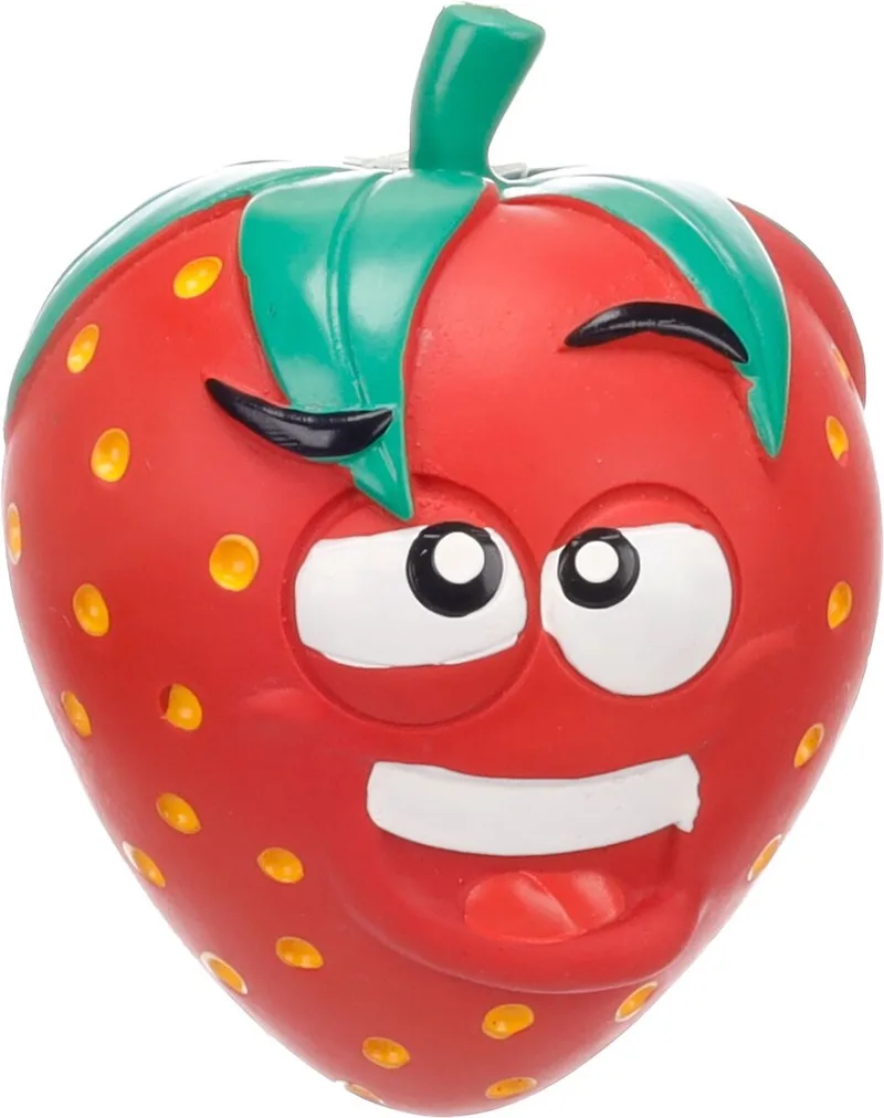 Hondenspeelgoed - Speelgoed Fruco Aardbei Rood - 8,3 x 8,3 x 10,3cm - 1st by Flamingo – product photo
