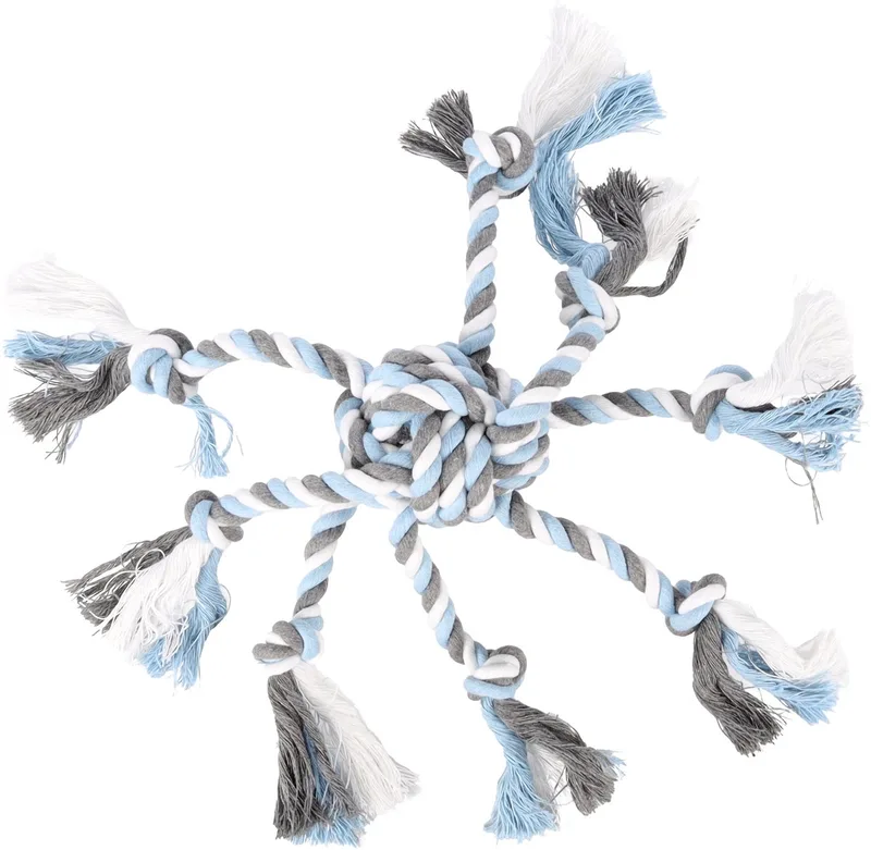 Hondenspeelgoed - Speelgoed Jim Knoopbal Octopus Blauw - 35 x 35 x 7cm - 1st by Flamingo – product photo
