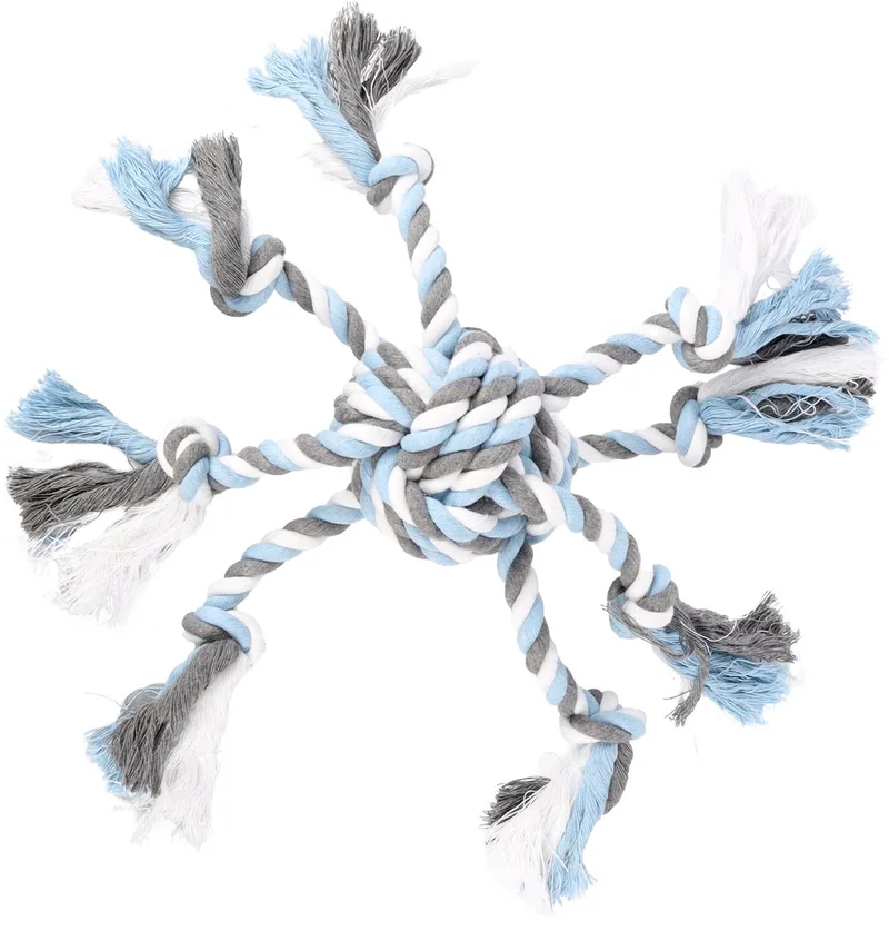 Hondenspeelgoed - Speelgoed Jim Knoopbal Octopus Blauw - 40 x 40 x 9cm - 1st by Flamingo – product photo