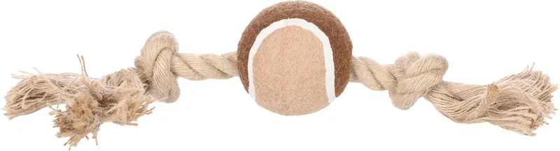Hondenspeelgoed - Speelgoed Kush Touw met 2 knopen Bruin - 28 x 6,4 x 6,4cm - 1st de Flamingo – photo produit