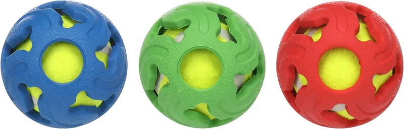 Hondenspeelgoed - Speelgoed Padda Bal Meerdere kleuren - 1st by Flamingo – product photo