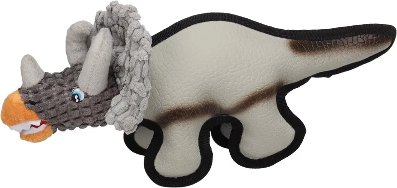 Hondenspeelgoed - Speelgoed Saura Dinosaurus Grijs - 9,5 x 37,5 x 15cm - 1st fra Flamingo – produktbillede