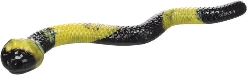 Hondenspeelgoed - Speelgoed Sneaky Slang Geel & Zwart - 42 x 13 x 5,5cm - 1st de Flamingo – photo produit