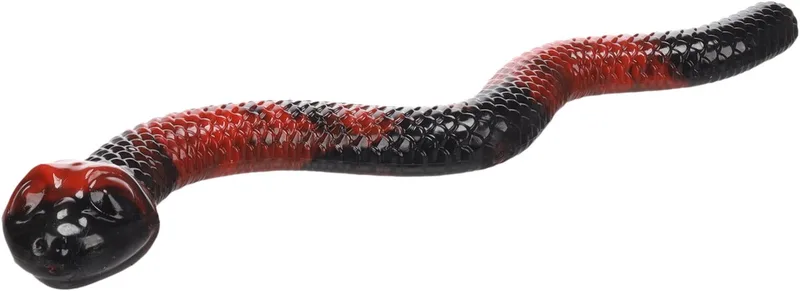 Hondenspeelgoed - Speelgoed Sneaky Slang Rood & Zwart - 42 x 13 x 5,5cm - 1st de Flamingo – photo produit