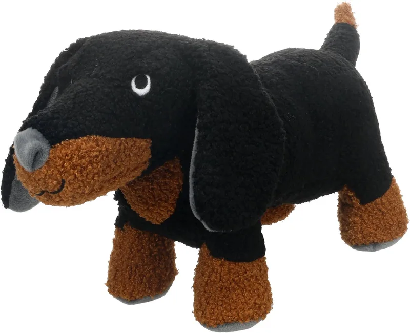 Hondenspeelgoed - Speelgoed Theo Teckel Zwart - 16 x 44 x 22cm - 1st by Flamingo – product photo