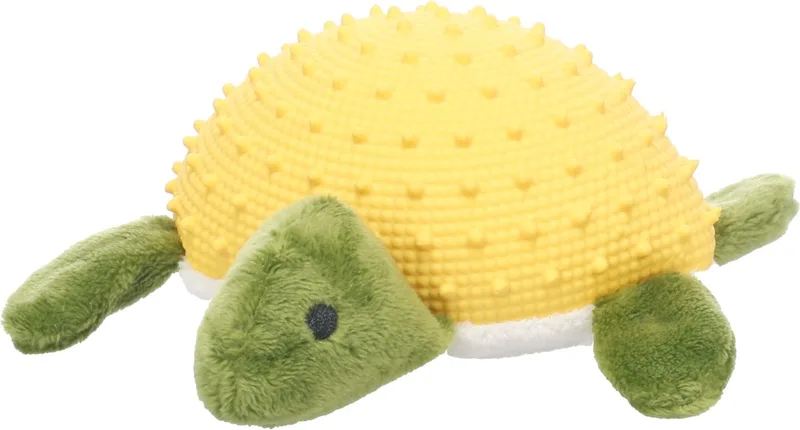 Hondenspeelgoed - Speelgoed Tuti Schildpad Geel - 13,8 x 16 x 6,2cm - 1st de Flamingo – photo produit