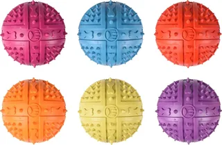 Hondenspeelgoed stekelbal rubber - 9 cm by Flamingo in Multicolour – product photo 1 of 2