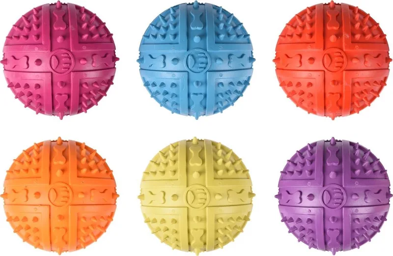 Hondenspeelgoed stekelbal rubber - 9 cm by Flamingo in Multicolour – product photo 1 of 2