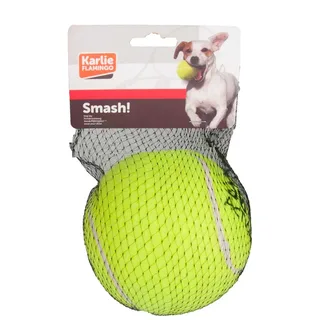 Hondenspeelgoed tennisbal - 13 cm by Flamingo in Yellow – product photo 2 of 2