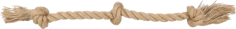 Hondenspeelgoed - Touw Met 3 Knopen - 44CM de Flamingo en Beige – photo produit