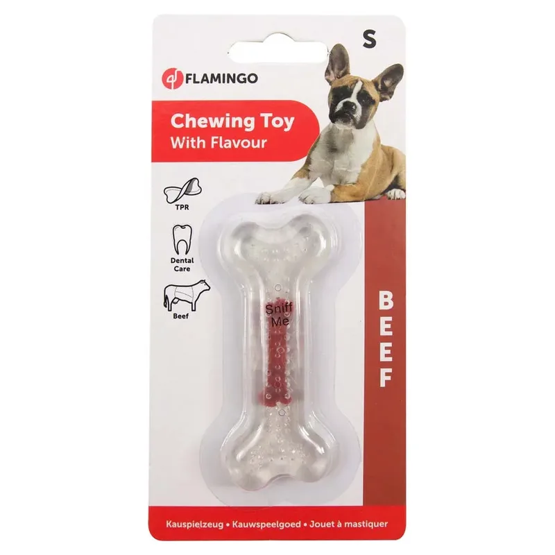 Hondenspeelgoed TPR Been met Rundsmaak - Bruin - 8 cm de Flamingo – photo produit 3 sur 3