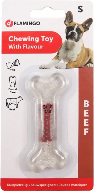 Hondenspeelgoed TPR Been met Rundsmaak - Bruin - 8 cm de Flamingo – photo produit 1 sur 3