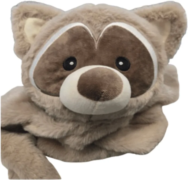 Hondenspeelgoed – Wallo Wasbeer Taupe L – met pieper – pluche speelgoed zonder vulling – 95cm de Flamingo en Grijs1 – photo produit
