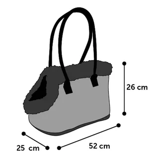 Hondentas Flamingo Esmee – stijlvolle honden draagtas – draagtas hond & kat – 52 cm – tot 5 kg fra Flamingo i Grå – produktbillede 5 af 5