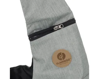 Hondentas Flamingo Kanga – comfortabele honden draagtas buikdrager – draagtas hond & kat – 44 cm – tot 5 kg by Flamingo in Grey – product photo 4 of 5