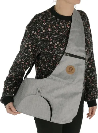 Hondentas Flamingo Kanga – comfortabele honden draagtas buikdrager – draagtas hond & kat – 44 cm – tot 5 kg by Flamingo in Grey – product photo 1 of 5