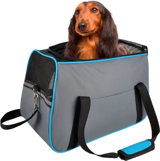 Hondentas Flamingo Leona – comfortabele honden draagtas – draagtas hond & kat – 44 cm – tot 10 kg de Flamingo en Gris – photo produit 1 sur 6