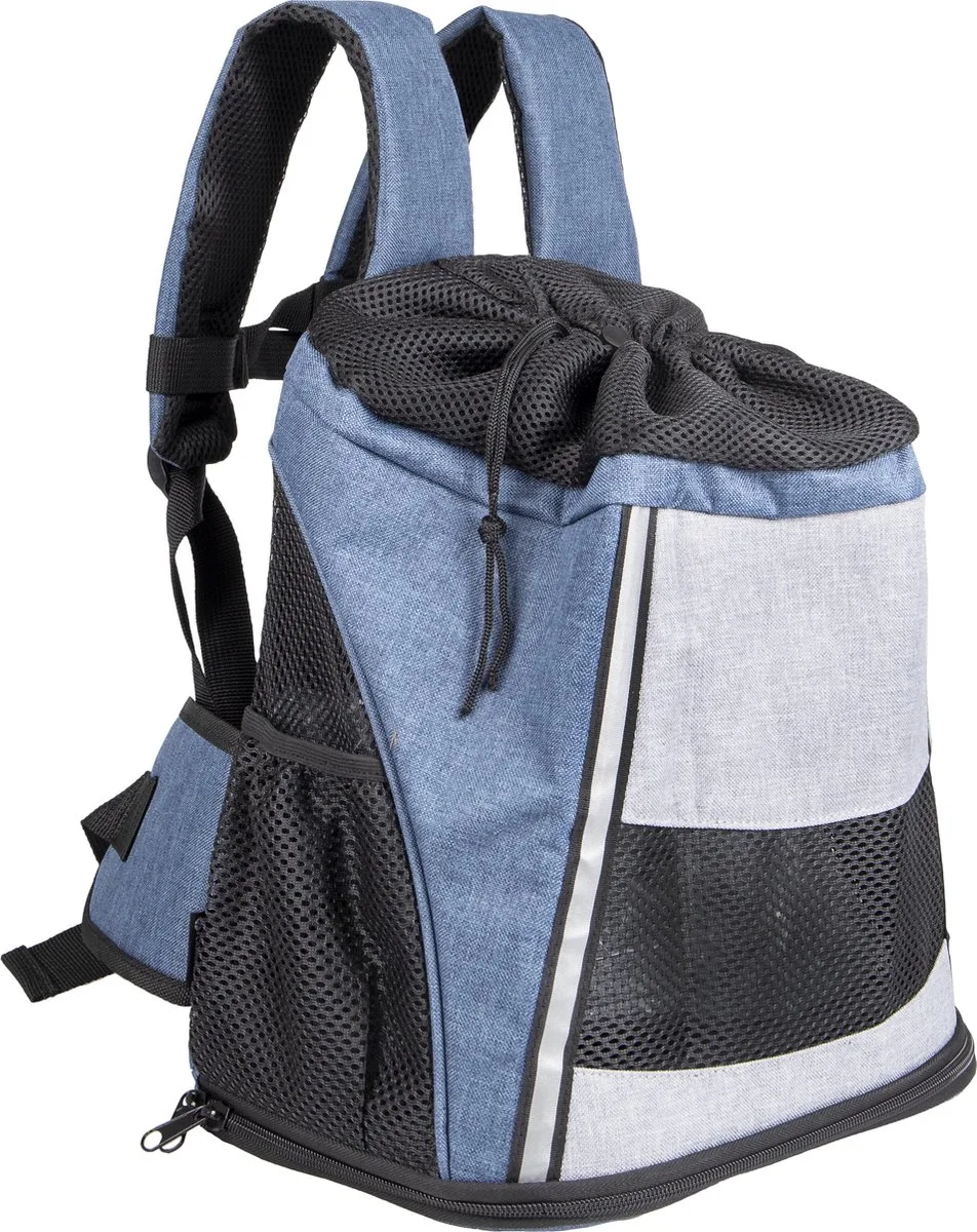 Hondentas Timi - Buikdrager - 34x25x37cm von Flamingo in Blau – Produktfoto