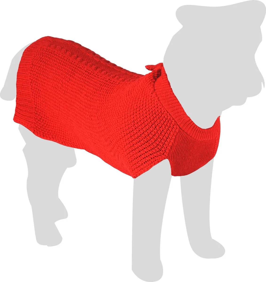 Hondentrui Sienna Rood - Rood - 50 cm ruglengte van Flamingo in Rood – productfoto