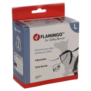 Harnais De Voiture Pour Chien 17-24kg de Flamingo en Noir – photo produit 5 sur 6