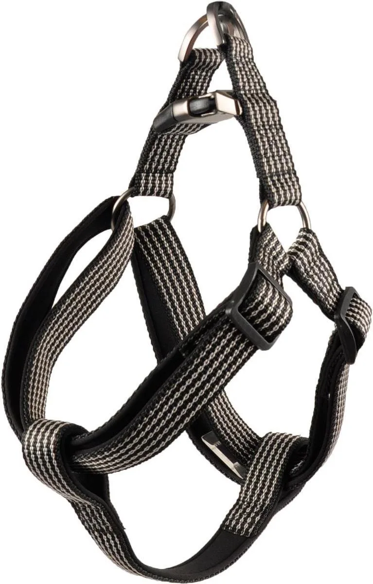 Hondentuig Jannu Zwart - Zwart - 40 - 70 cm x 25 mm de Flamingo en Noir – photo produit